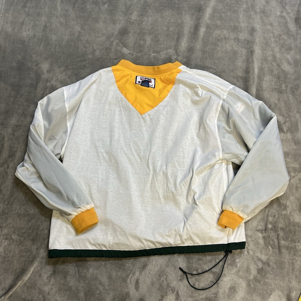 VTG CHAMPION Pro Line Green Bay Packers Pullover Windbreaker Jacket XXL STAINS - Picture 9 of 15